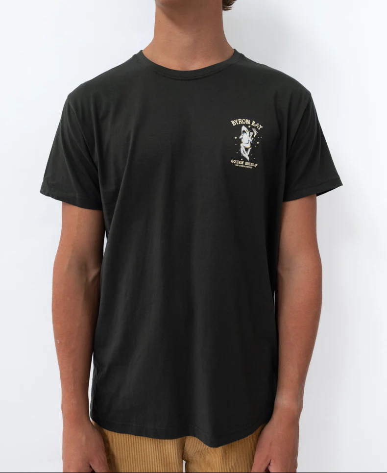 Byron Shark Girl Tee | Wash Black - Image 3