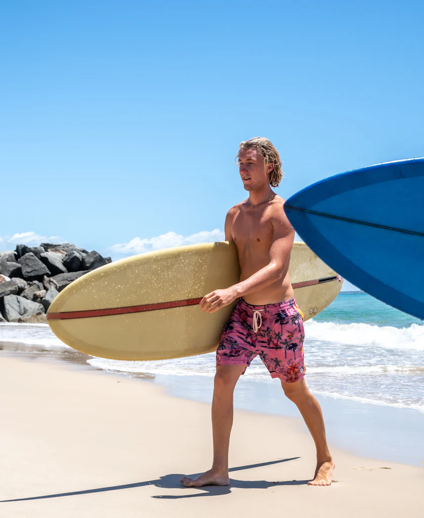 Flamingos Elastic Waist Boardshort | Rose - Image 5