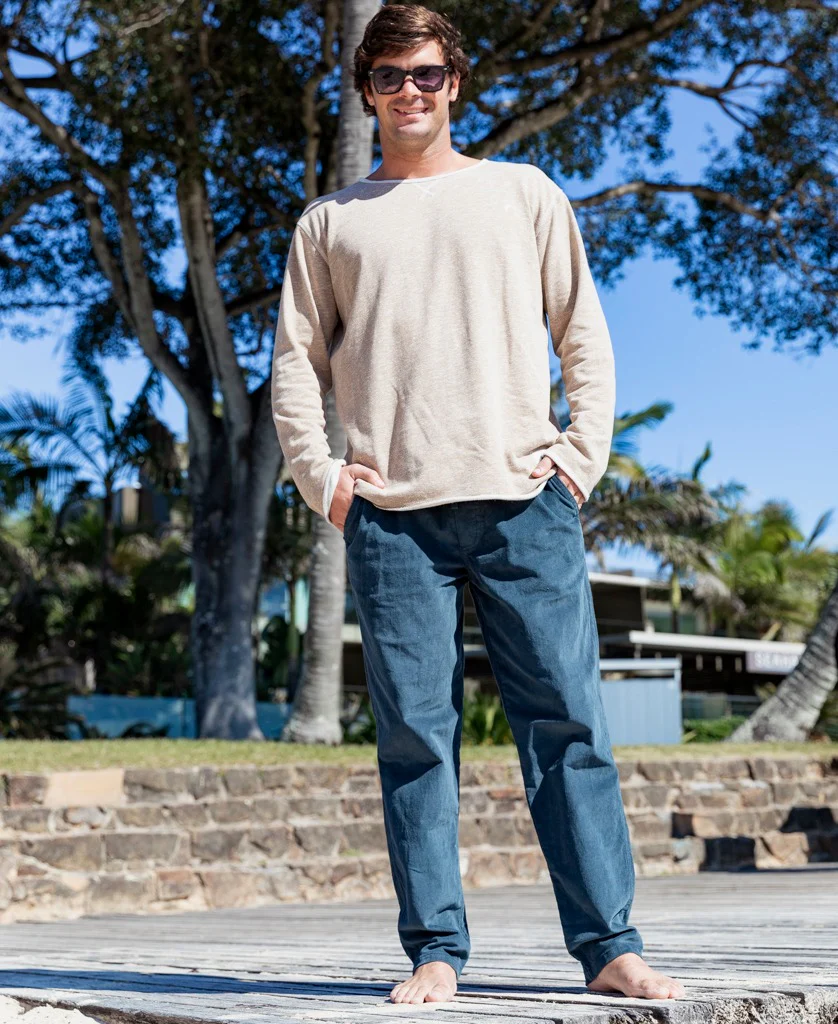 Fred Stretch Cord Pant | Blue - Image 2