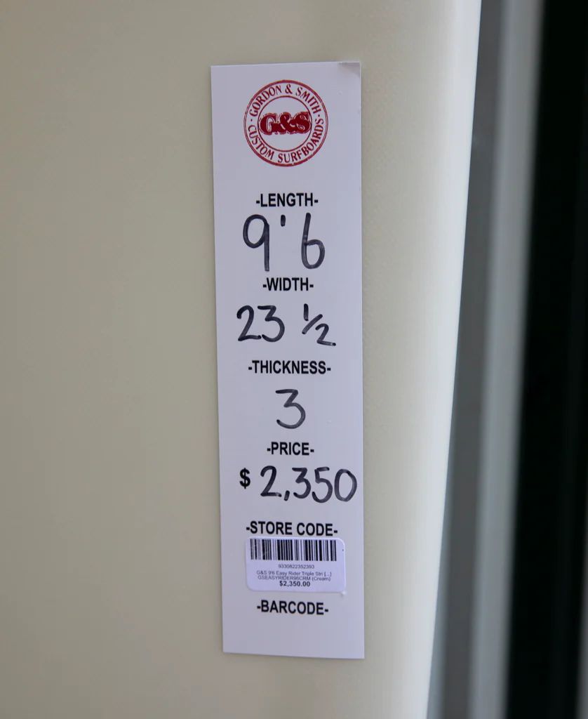 G&S 9'6 Easy Rider Triple Stringer Cream - Image 3