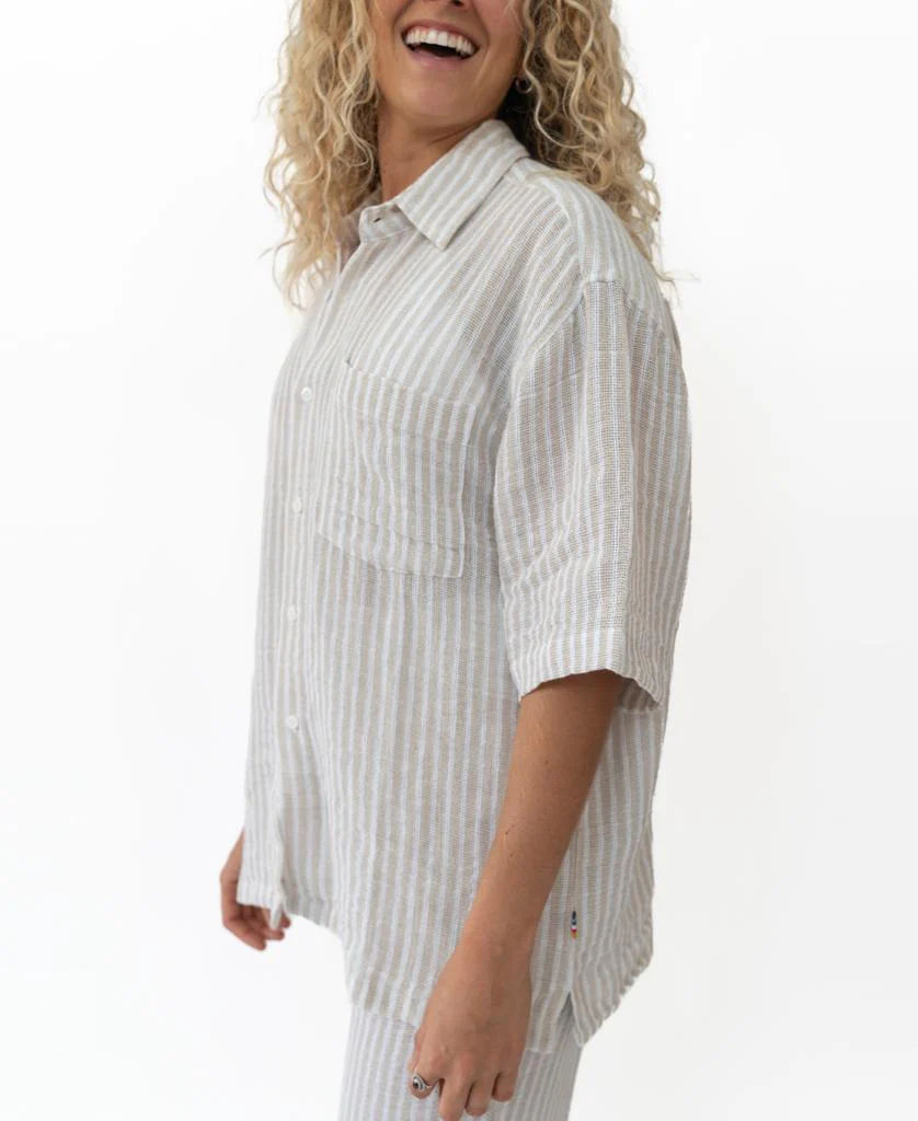 Bailey Shirt | Off White Stripe - Image 5