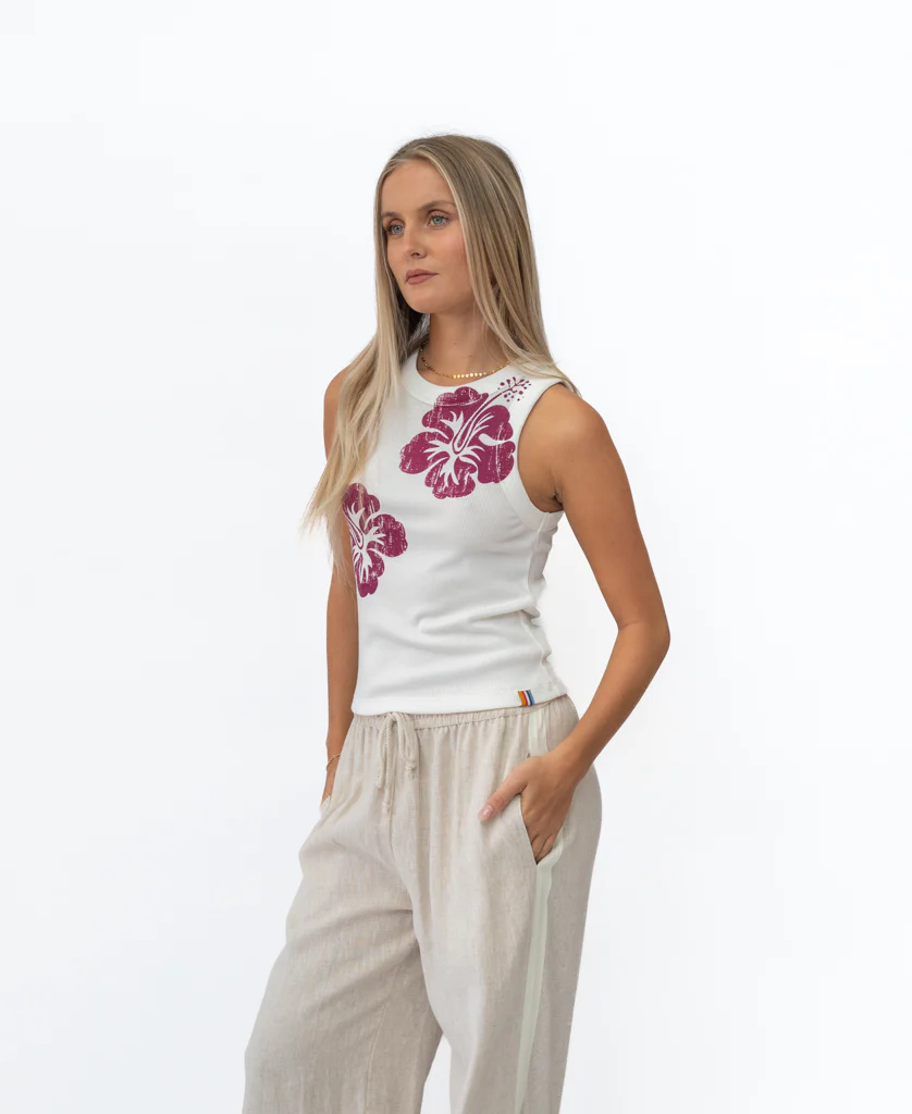 Rosa Hibiscus Tank | Plum - Image 4