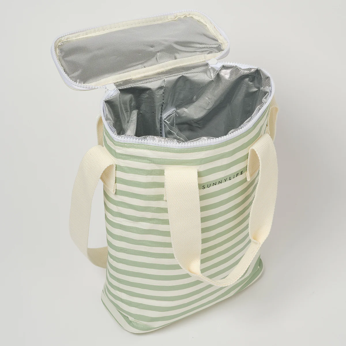 Light Cooler Drinks Bag | Sea Sage Stripe - Image 3