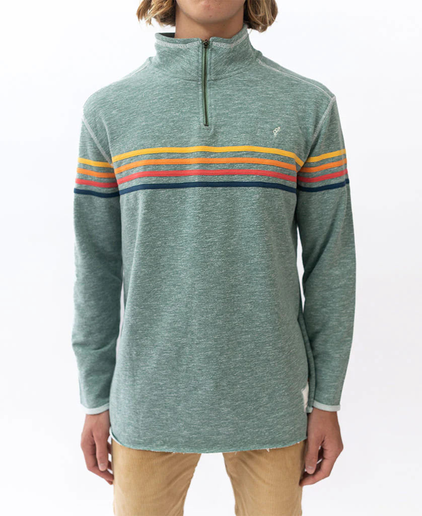 Long Island 1/4 Zip Rag Top | Surf Green Marle - Image 4