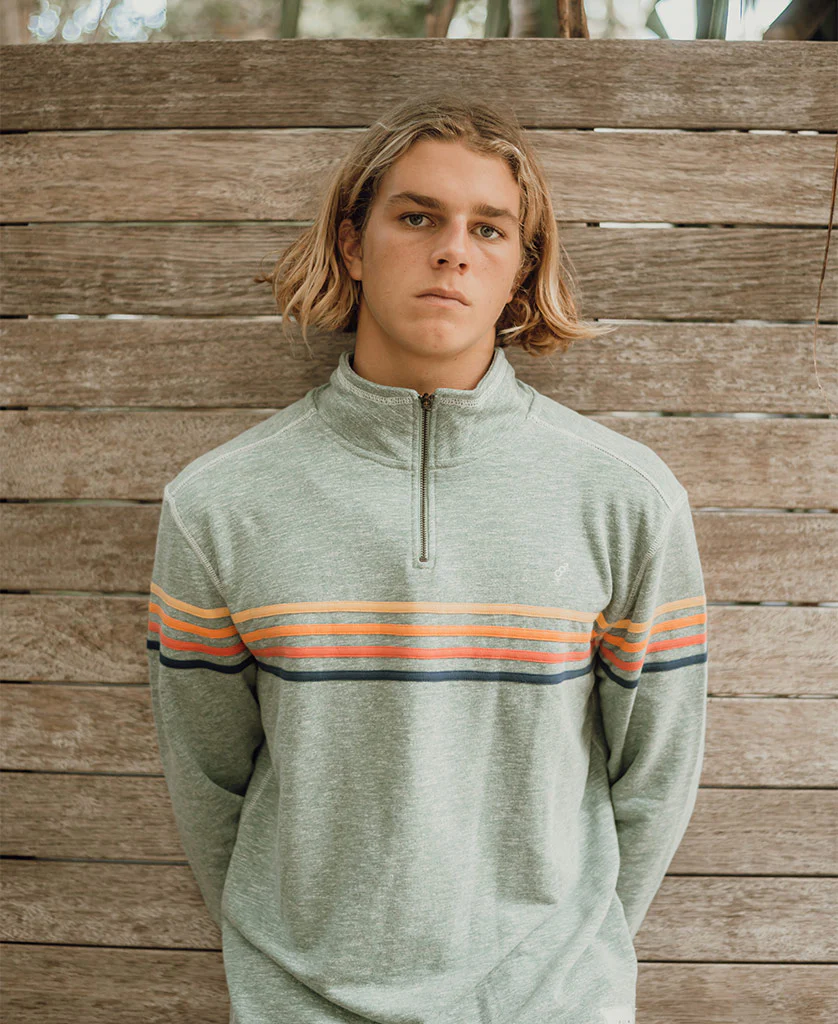 Long Island 1/4 Zip Rag Top | Surf Green Marle - Image 7