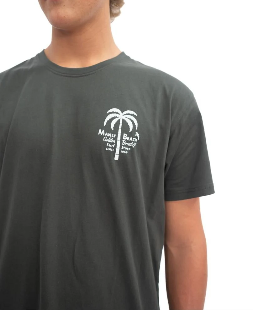 Manly Palm Loco Tee | Wash Black - Image 5