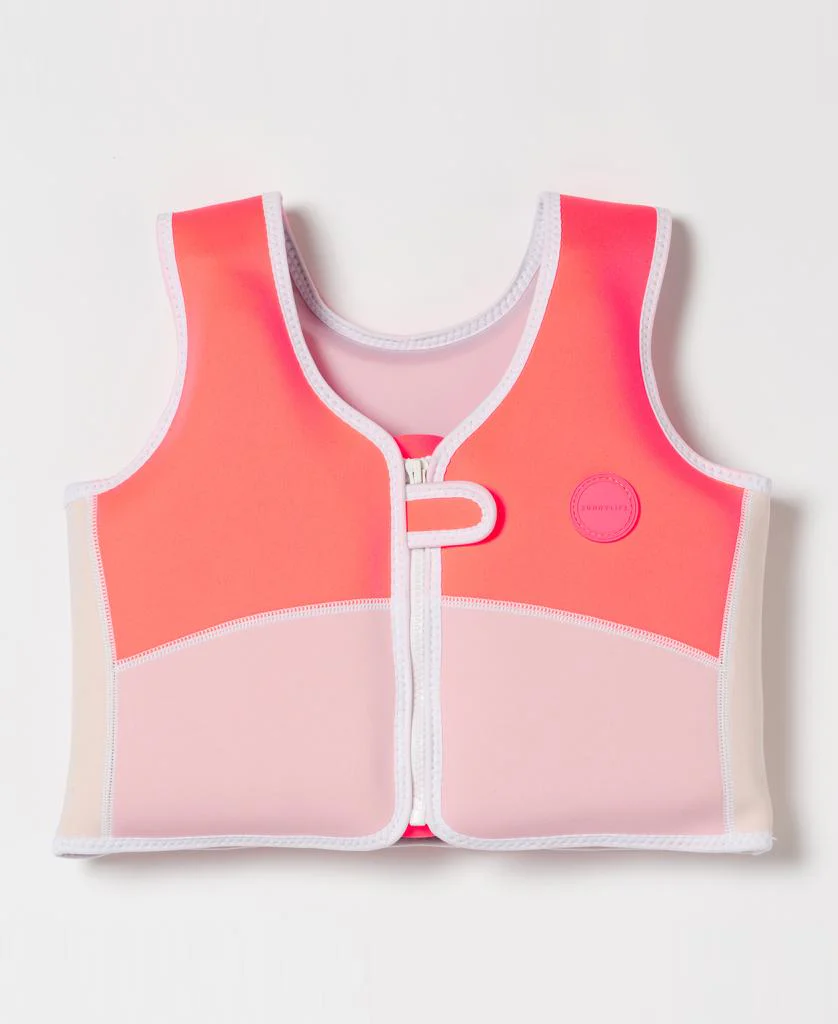 Melody the Mermaid Swim Vest 3-6 | Neon Strawberry