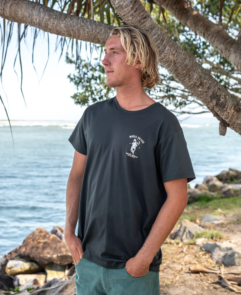 Noosa Shark Girl Tee | Wash Black - Image 2