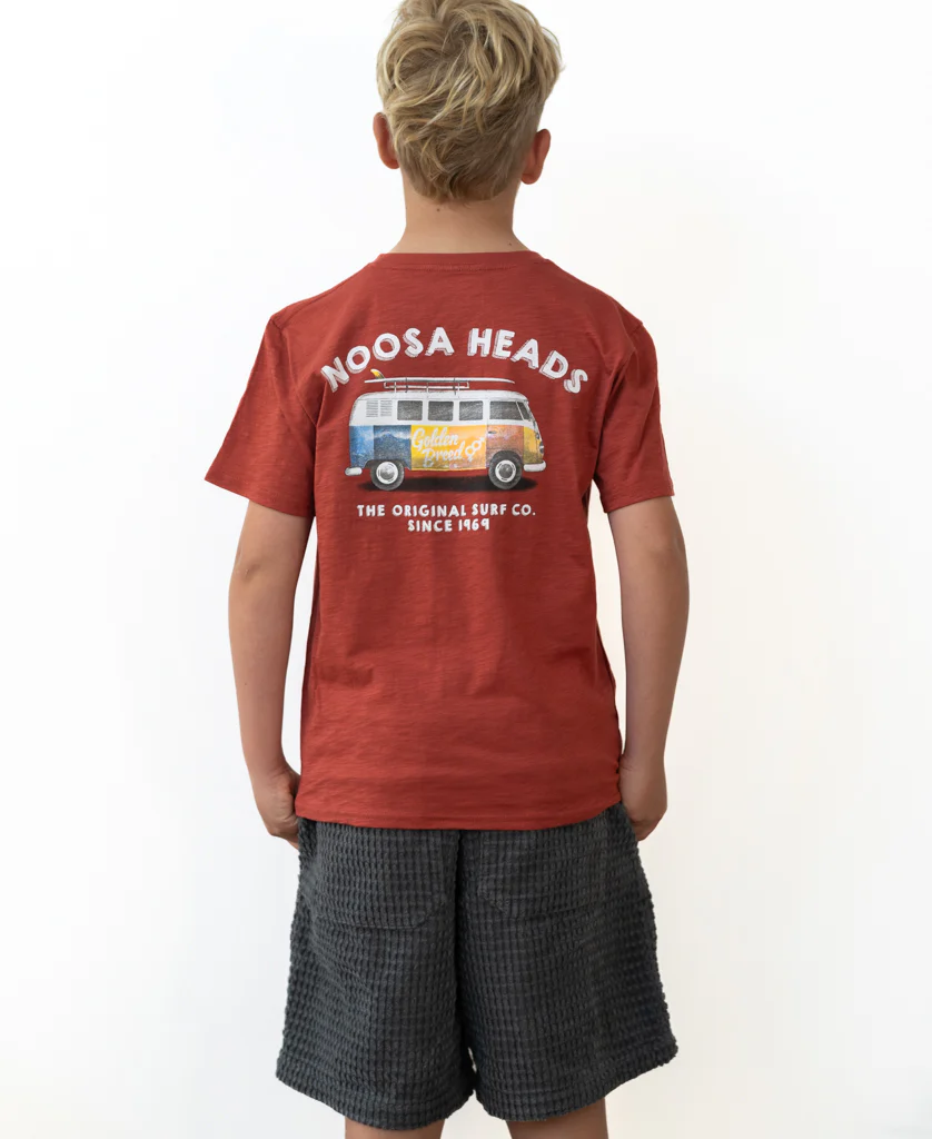 Noosa Stoked Kombi Kids Tee | True Red - Image 4