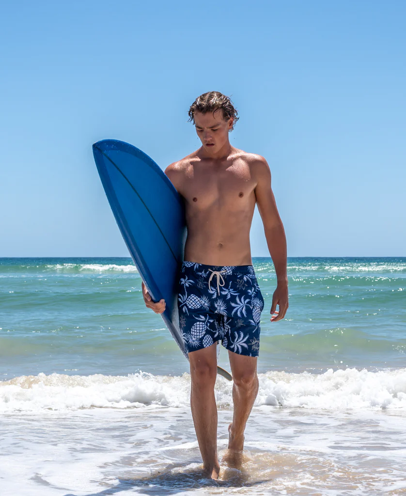 Pine Palm Elastic Waist Boardshort | Vintage Navy - Image 4
