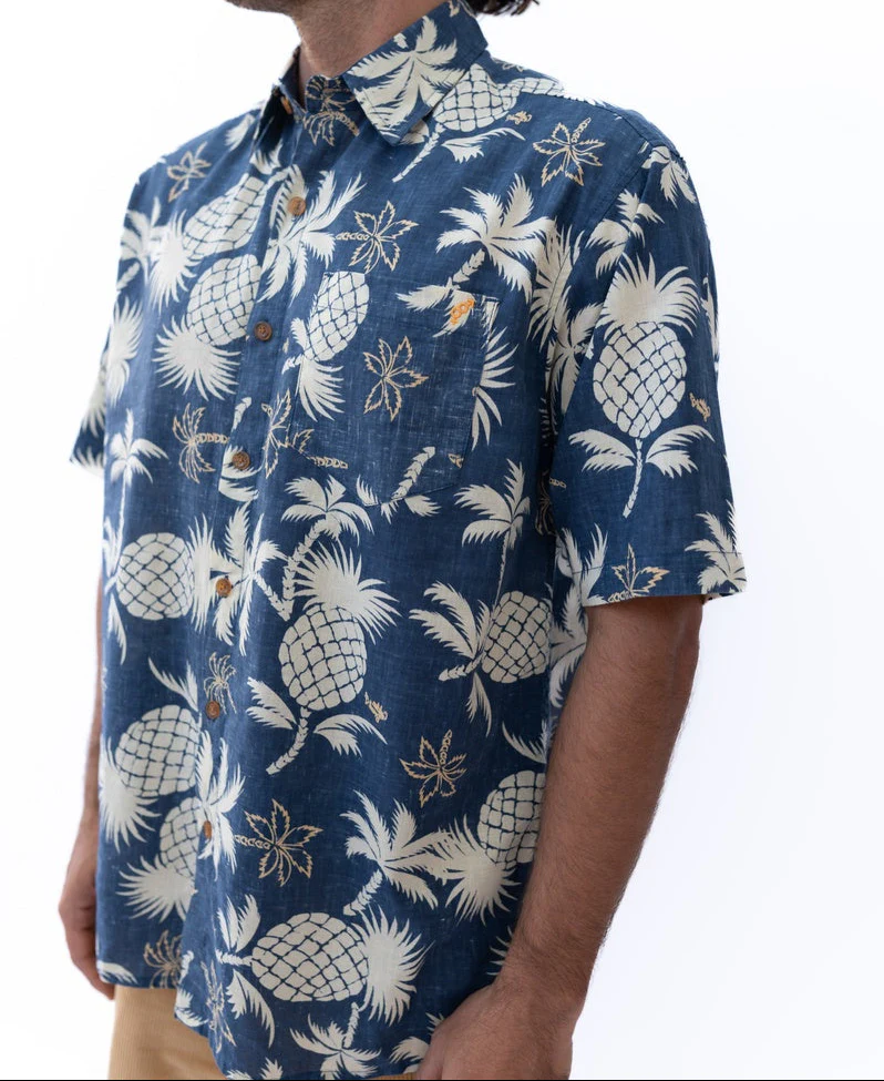 Pine-Palm Reverse Shirt | Vintage Navy - Image 3