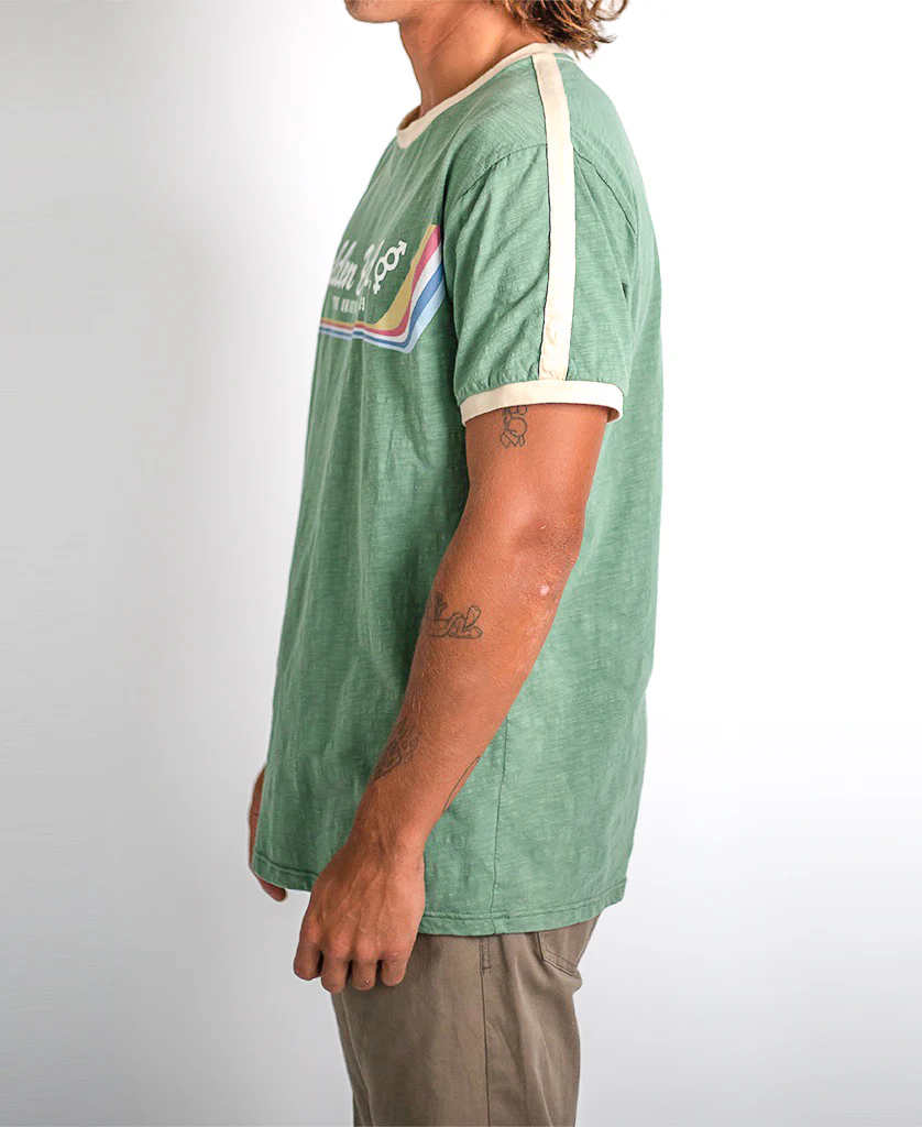 Retro Ringer Tee | Leaf Green - Image 5
