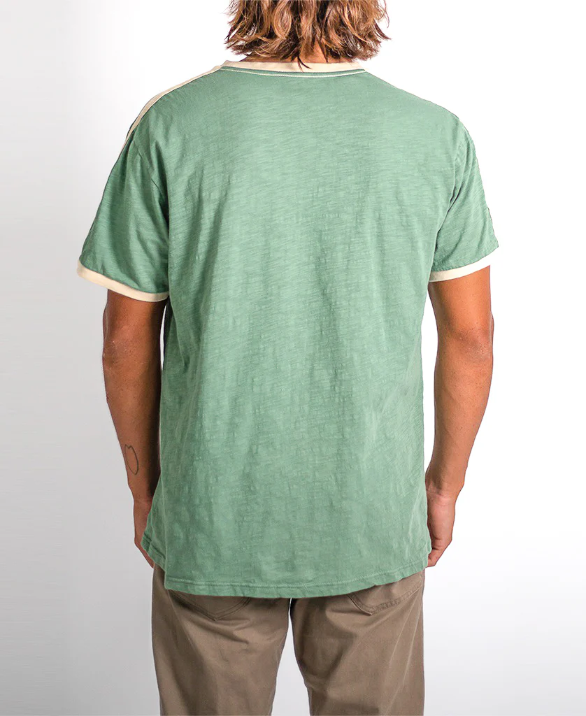 Retro Ringer Tee | Leaf Green - Image 6