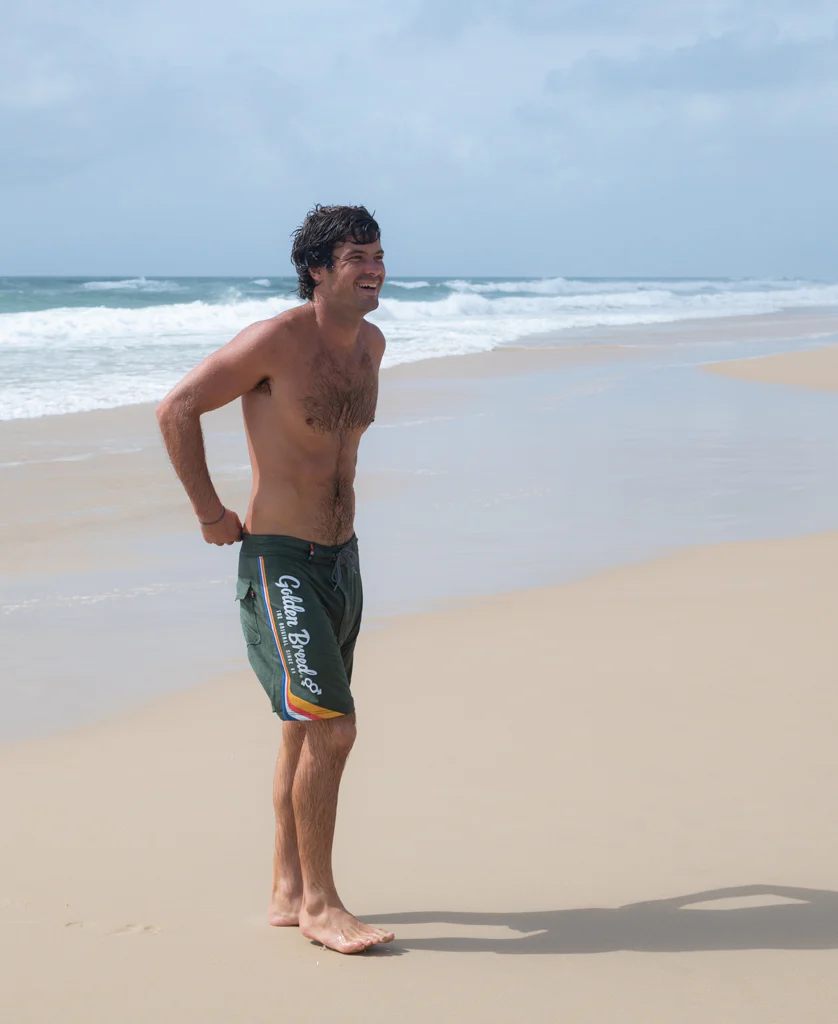 Retro Surf Boardshort | Khaki - Image 3